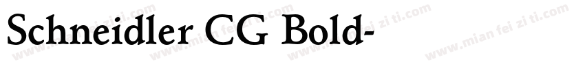 Schneidler CG Bold字体转换